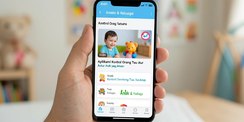 Antarmuka aplikasi 8G8G menampilkan kontrol orang tua yang lengkap dan intuitif.