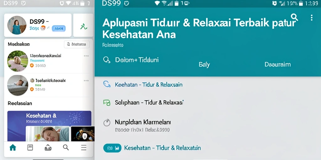 Tampilan antarmuka aplikasi DS99 yang menenangkan dan sederhana.