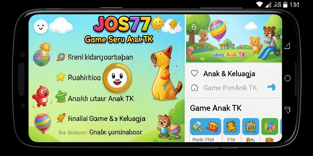 Tampilan antarmuka JOS77 yang cerah dan menyenangkan bagi anak-anak.