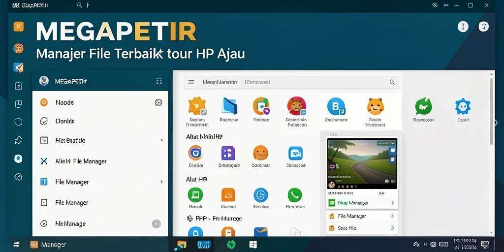 Tampilan antarmuka MEGAPETIR yang sederhana dan efisien.