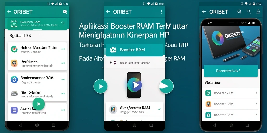 Tampilan antarmuka ORIBET yang intuitif dan fungsional untuk Booster RAM.