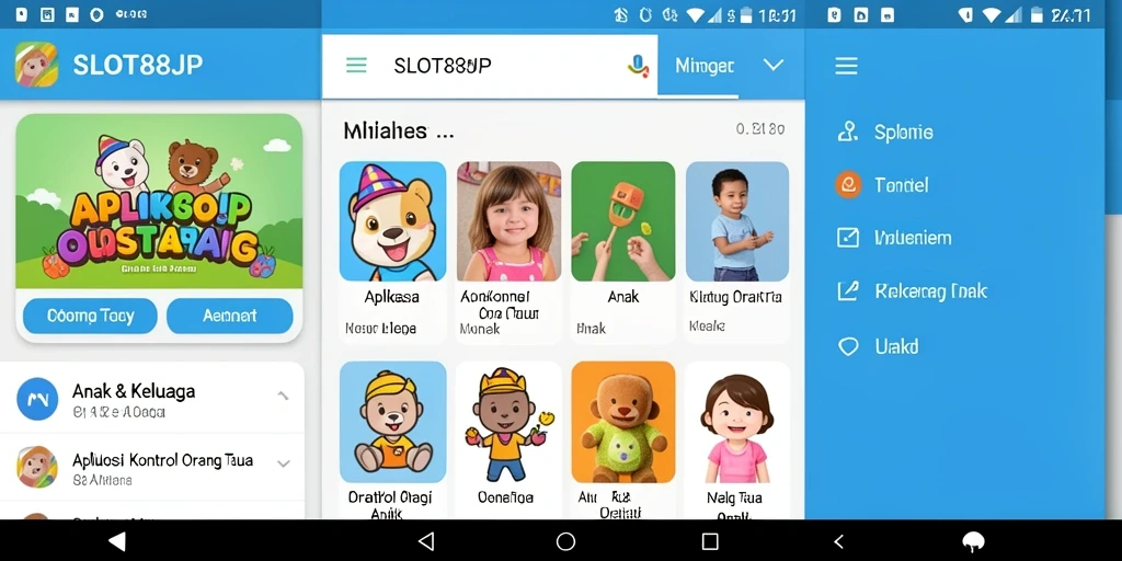 Antarmuka SLOT88JP yang ramah bagi orang tua dan anak.