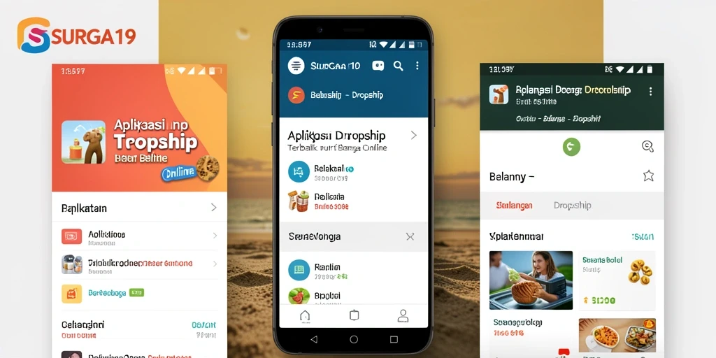 Antarmuka aplikasi Dropship SURGA19 yang user-friendly dan praktis.