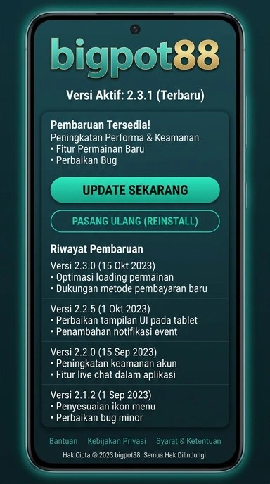 Riwayat Versi Aplikasi bigpot88 untuk Android
